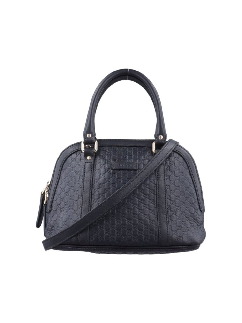 Gucci Micro Guccissima Black Leather Messenger